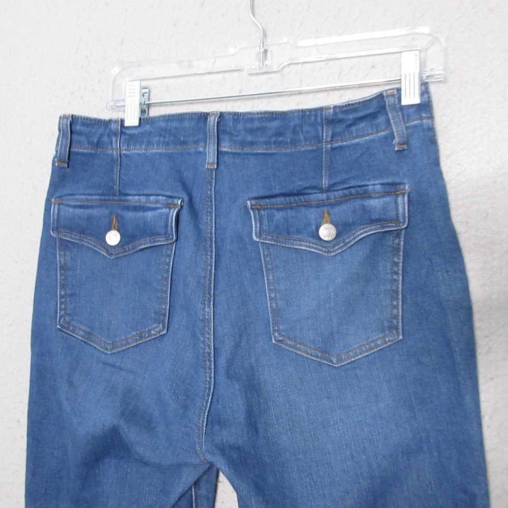 Loft The Slim Flare Jeans 29 8 Button Fly Patch Pockets Capsule Wardrobe 2024‎ - Picture 9 of 14